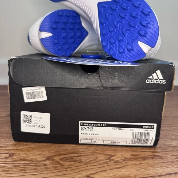 Adidas X Speedflow.3 TF Turf Soccer Cleats Blue White GW7509 Men’s 7.5/UK 7 NEW - Picture 11 of 13
